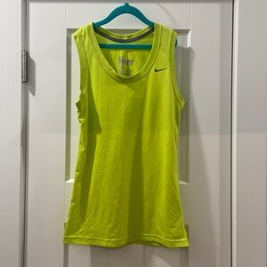 Women's Nike XS lime green sleeveless tank top
